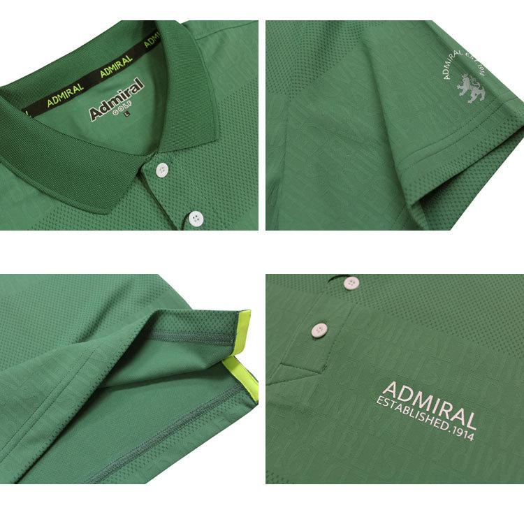 SALE アウトレット アドミラル ゴルフ ポロシャツ Admiral GOLF LOGO MESH JACQUARD POLO SHIRTS 半袖ポロ 全3色 M-LL 吸水速乾 UVカット メンズ｜rifflepage｜05