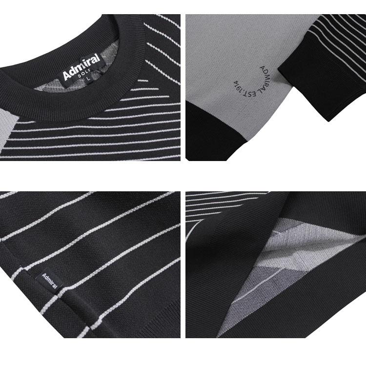 SALE アドミラル ゴルフ クルーネック ニット Admiral GOLF
