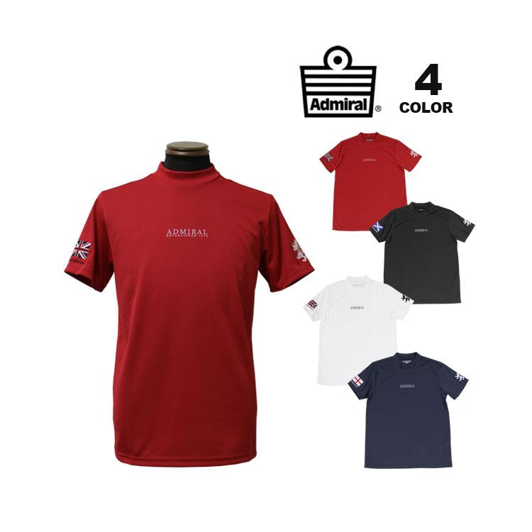 アドミラル ゴルフ モックネックシャツ Admiral GOLF FLAG MESH MOCK NECK SHIRTS 半袖Tシャツ ハイネック TEE 全4色 M-LL 吸水速乾 抗菌防臭 ストレッチ メンズ｜rifflepage｜02