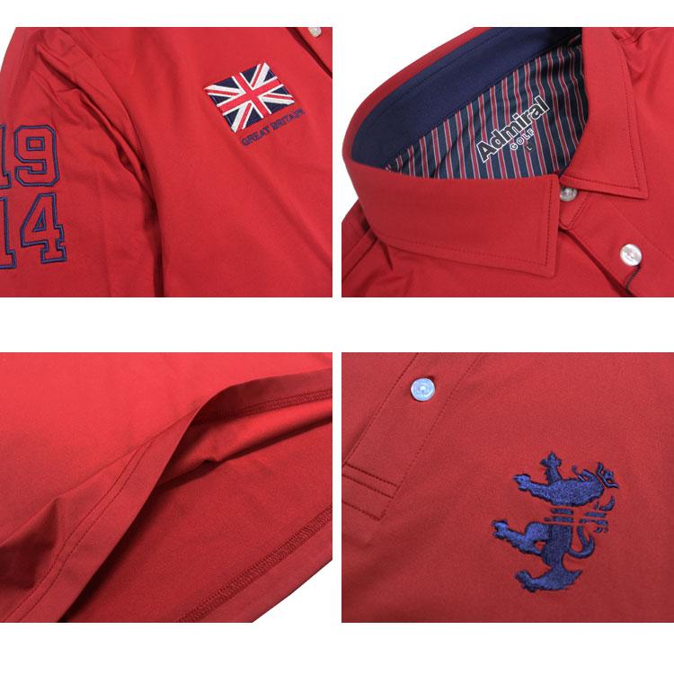 Admiral/アドミラル ゴルフ 長袖ポロシャツ【ホワイト/LL】新品！ SALE アドミラル ゴルフ ポロシャツ Admiral GOLF FLAG POLO LONG
