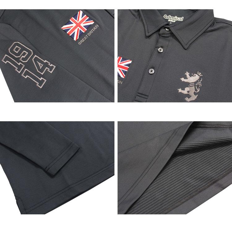 アドミラル ゴルフ ポロシャツ Admiral GOLF Flag Polo L/S Shirts