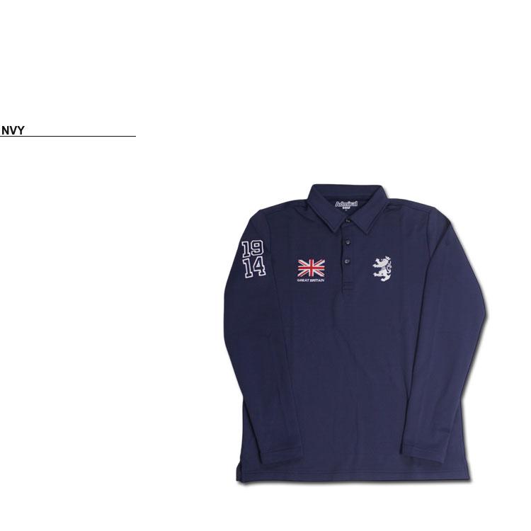 アドミラル　シャツ　Ｌ　ブルー アドミラル ゴルフ ポロシャツ Admiral GOLF Flag Polo L/S Shirts