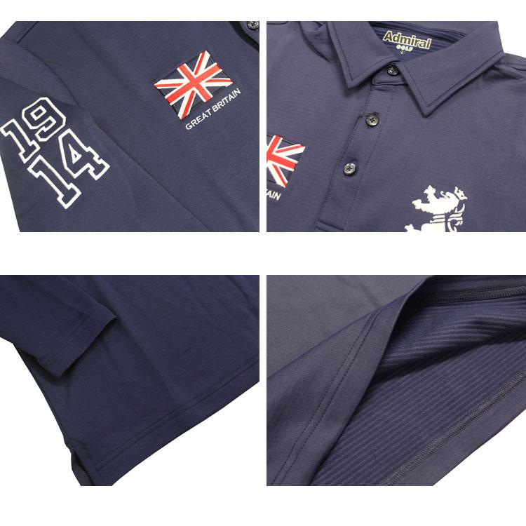 アドミラル ゴルフ ポロシャツ Admiral GOLF Flag Polo L/S Shirts