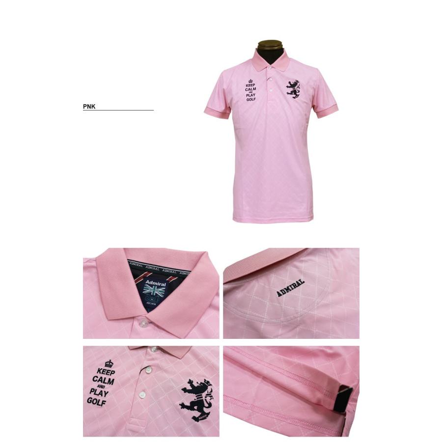 【限定コラボ】アドミラルゴルフ × ビートルズ ポロシャツ Mサイズ ピンク SALE Admiral アドミラル ポロシャツ BIAS EMBOSS POLO SHIRTS 半袖