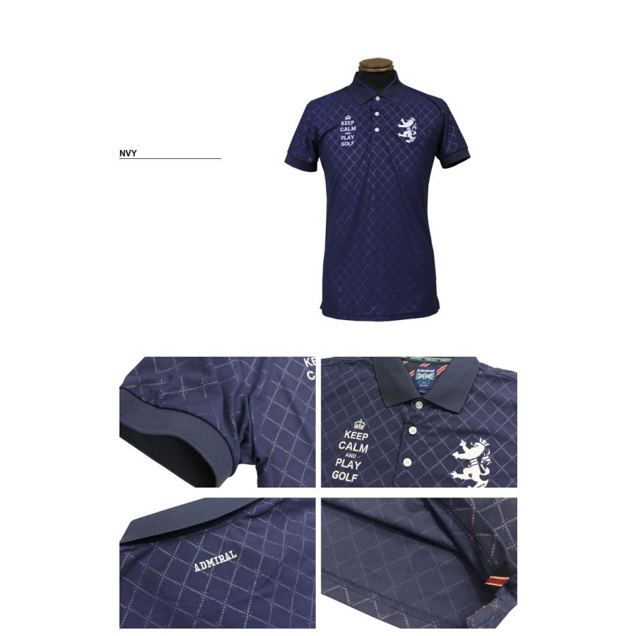 SALE Admiral アドミラル ポロシャツ BIAS EMBOSS POLO SHIRTS 半袖ポロ ゴルフ GOLF 全4色 M-LL メンズ アウトレット｜rifflepage｜05