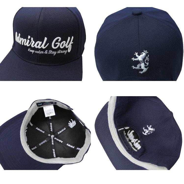 アドミラル ゴルフ キャップ Admiral GOLF SCRIPT FLAT SNAP BACK CAP 帽子 平ツバ スナップバック メンズ レディース ユニセックス 全4色 フリーサイズ｜rifflepage｜03