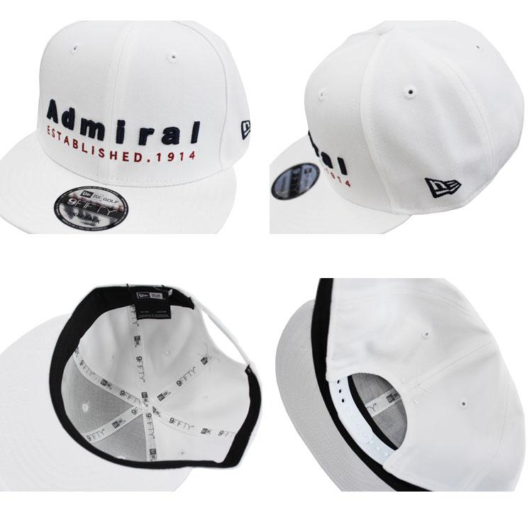 アドミラル ゴルフ キャップ Admiral GOLF NEWERA LOGO 9FIFTY SNAPBACK FLAT CAP 帽子 ニューエラ コラボ メンズ レディース ユニセックス 全2色 平ツバ｜rifflepage｜05