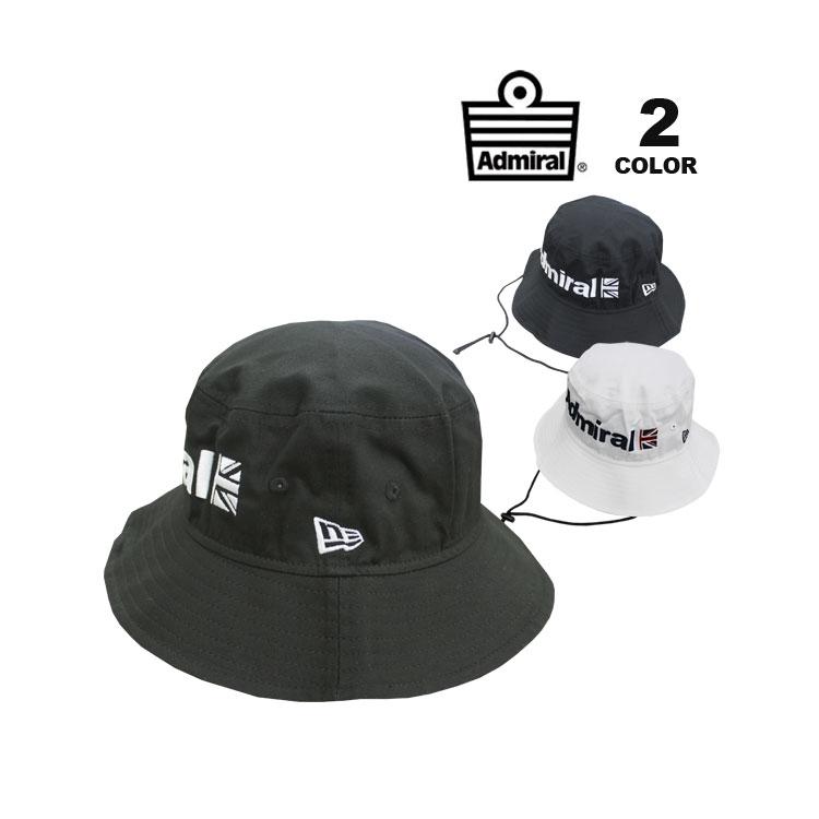 美品【ニューエラ×ピーエックスジー】限定コラボ ハット ゴルフ 黒ブラック×白 アドミラル ゴルフ バケットハット Admiral GOLF NEWERA ADVENTURE HAT