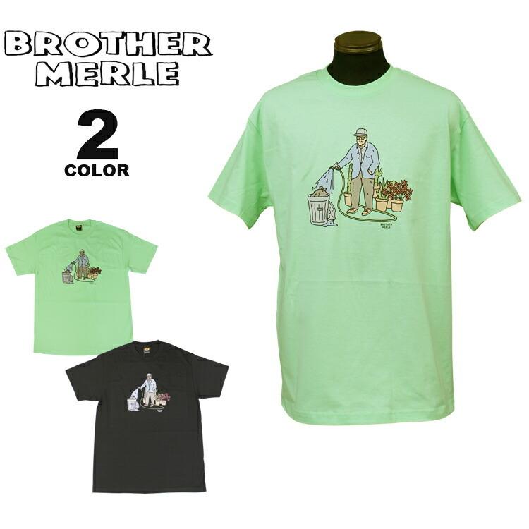 SALE ブラザーマール Tシャツ BROTHER MERLE Hank S/S T-SHIRTS 半袖 TEE プリント メンズ レディース ユニセックス 全2色 M-XL ブラザーマーレ アウトレット｜rifflepage