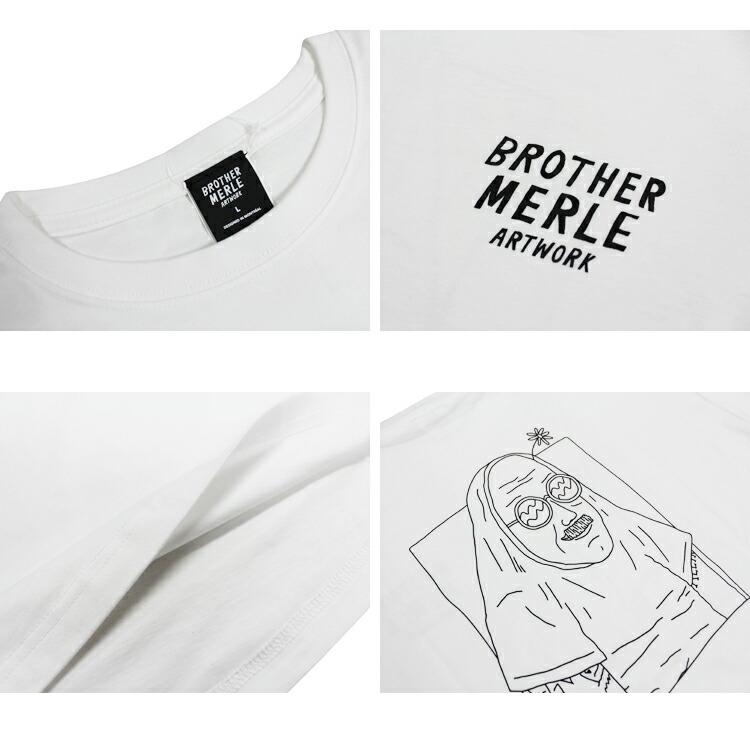 ブラザーマール Tシャツ BROTHER MERLE 半袖 プリント ビッグシルエット リラックスフィット メンズ レディース ユニセックス 全2色 M-XL ブラザーマーレ｜rifflepage｜05