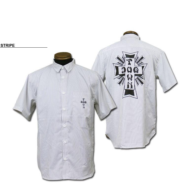 SALE アウトレット ドッグタウン シャツ DOGTOWN NEW LETTER S/S WORK SHIRTS 半袖シャツ ワークシャツ メンズ レディース ユニセックス 全2色 M-XL(公式）｜rifflepage｜02