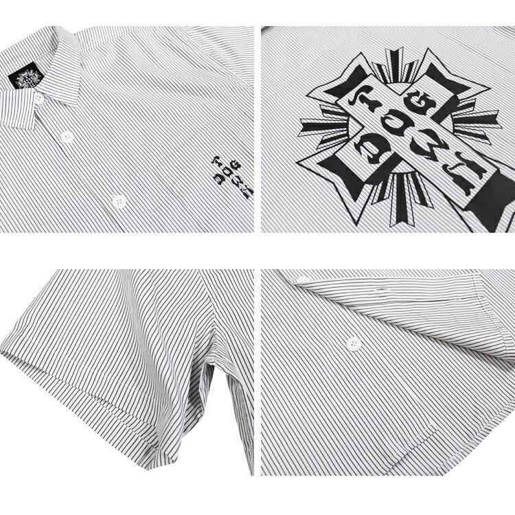 SALE アウトレット ドッグタウン シャツ DOGTOWN NEW LETTER S/S WORK SHIRTS 半袖シャツ ワークシャツ メンズ レディース ユニセックス 全2色 M-XL(公式）｜rifflepage｜03