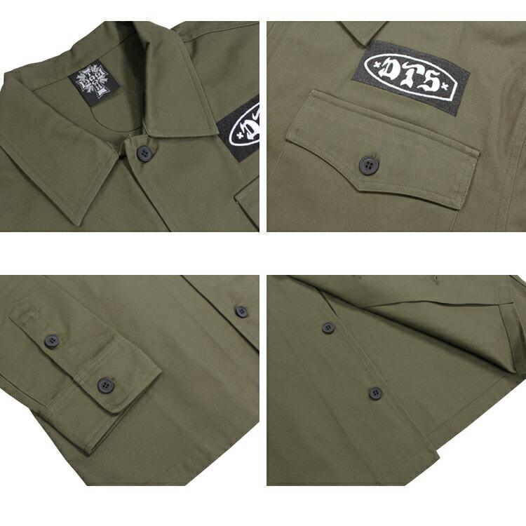 SALE ドッグタウン シャツ DOGTOWN D.T.S. MILITARY SHIRTS 長袖シャツ 