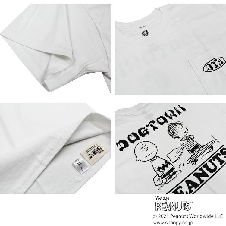 SALE アウトレット ドッグタウン Tシャツ DOGTOWN PEANUTS CHARLIE BROWN POCKET S/S T-SHIRTS 半袖 TEE ポケット付 ピーナッツ チャーリー・ブラウン メンズ｜rifflepage｜05