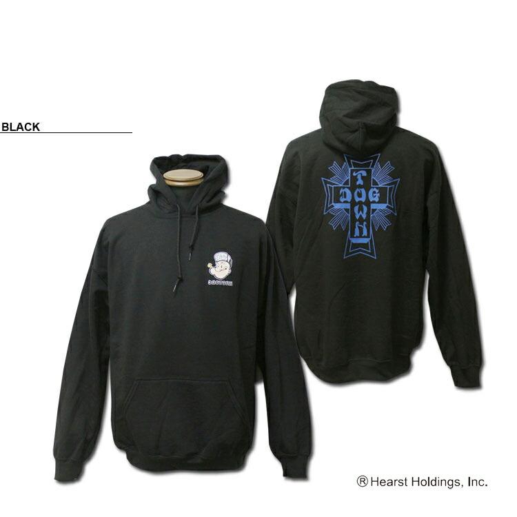 SALE ドッグタウン パーカ DOGTOWN POPEYE CROSS HOODIE SWEAT PARKA