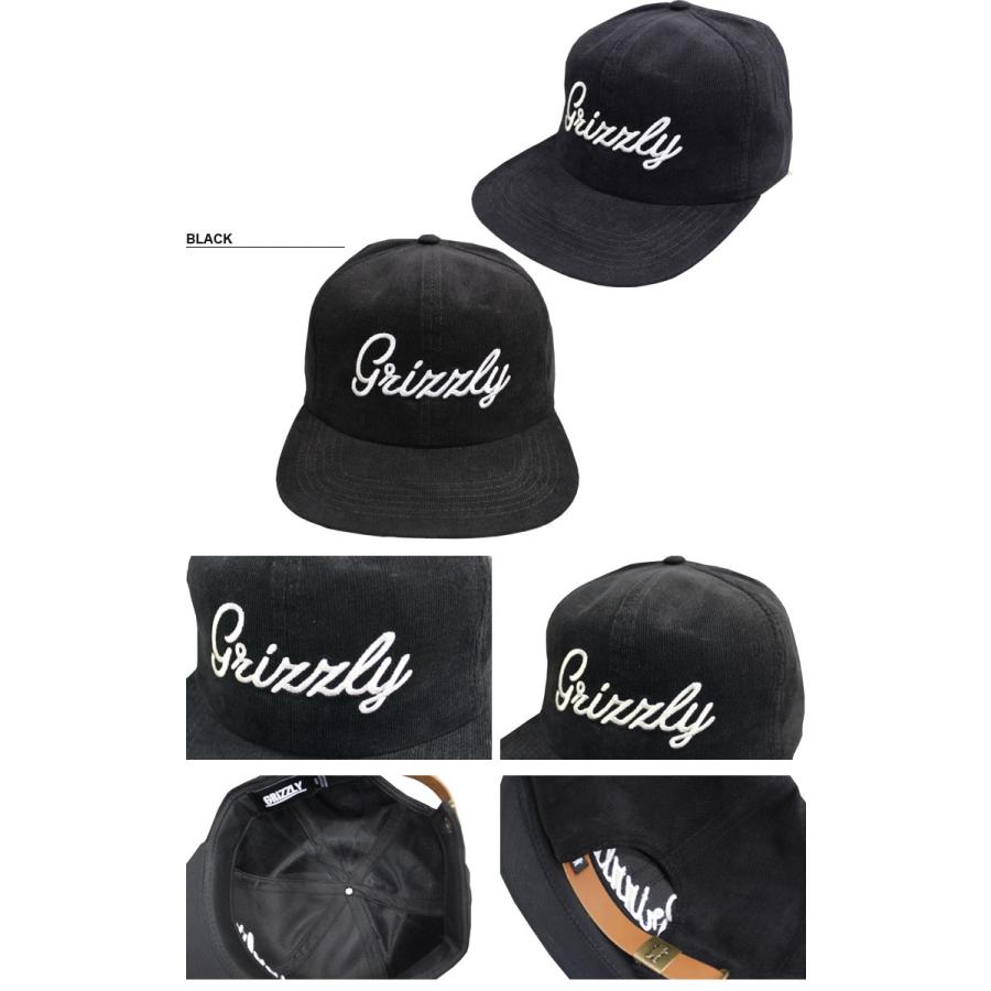 SALE グリズリー GRIZZLY キャップ 帽子 CURSIVE STRAP BACK CAP ブラック 黒 グレー メンズ レディース アウトレット｜rifflepage｜02