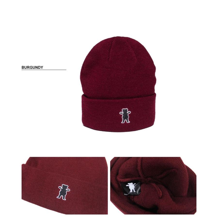 グリズリー GRIZZLY ニットキャップ 帽子 ビーニー GRAM KNIT CAP BEANIE ブラック 黒 ネイビー ワイン バーガンディ メンズ レディース｜rifflepage｜04