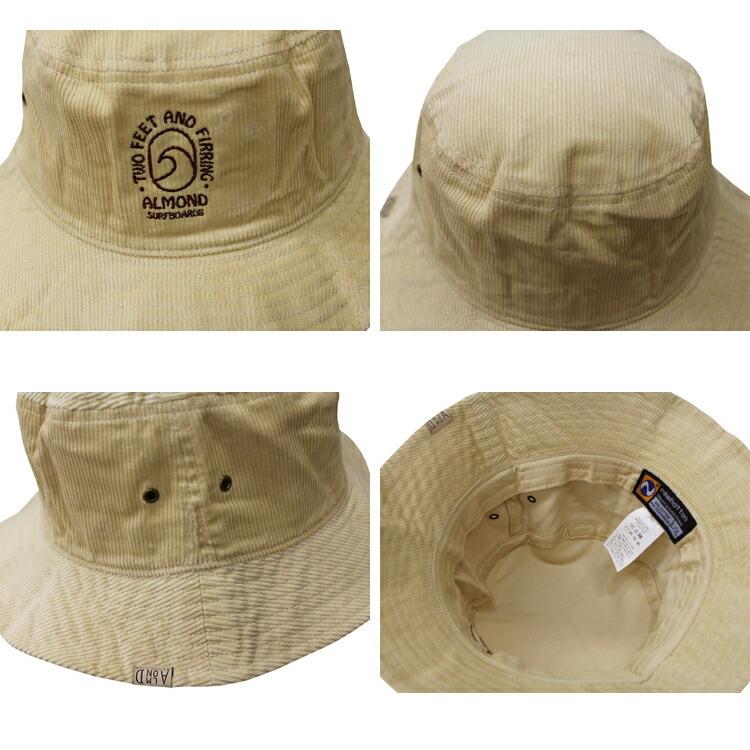 アーモンド サーフボード デザイン ハット Almond Surfboards ＆ Design TWO FEET CORDUROY BUCKET HAT 帽子 バケットハット 全2色 メンズ レディース｜rifflepage｜03