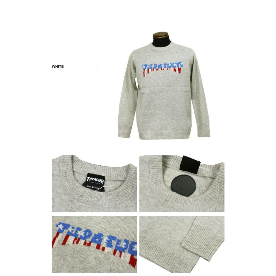 THRASHER（スラッシャー） SALE ニット セーター ネイビー ワイン