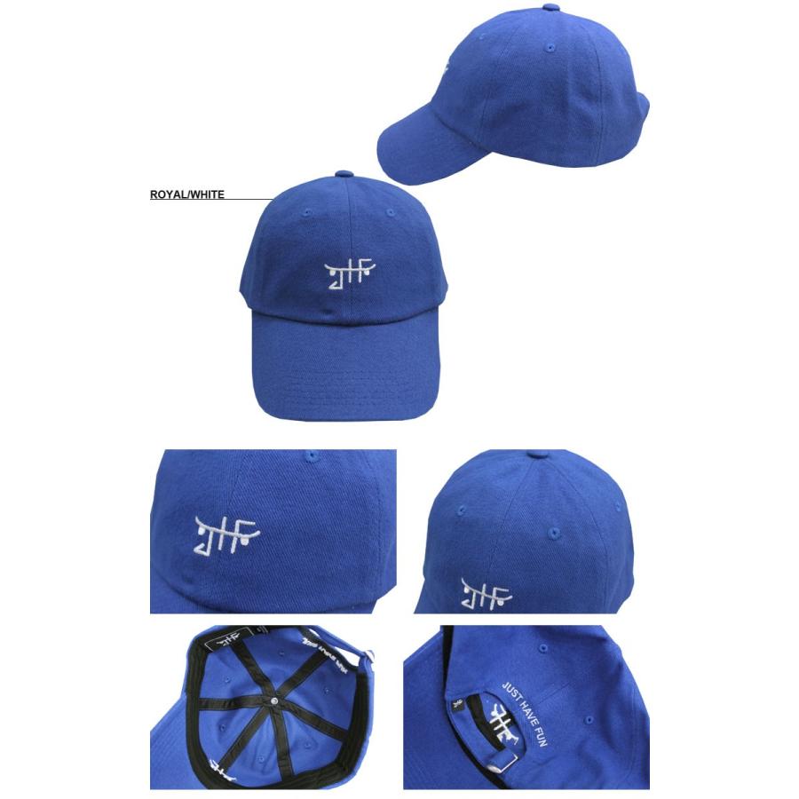 JHF ジェイエッチエフ JUST HAVE FUN CLASSIC SKATE SPORTS CAP Dad HAT キャップ 帽子 ブラック 黒 ブルー 青 カーブキャップ ローキャップ メンズ レディース｜rifflepage｜03