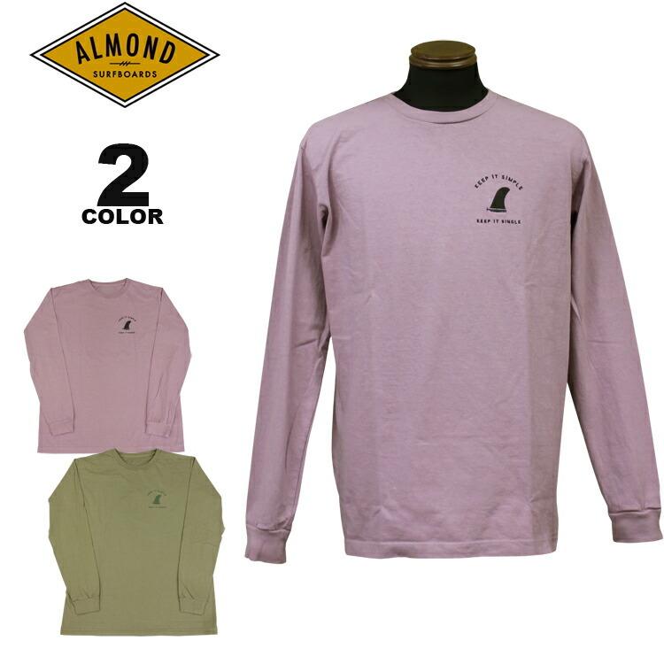 SALE アーモンド サーフボードデザイン 長袖Tシャツ Almond Surfboards ＆ Design KEEP IT SIMPLE EMB USA COTTON L/S T-SHIRTS TEE ロンティ 全2色｜rifflepage