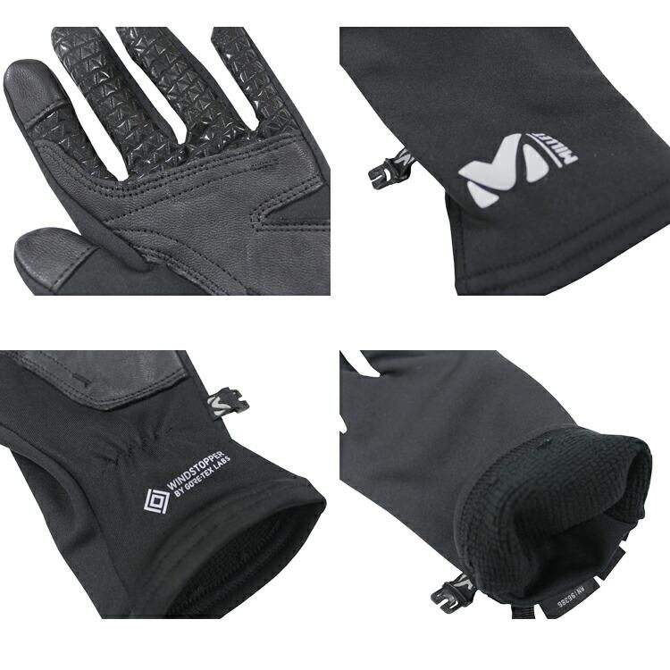 ミレー グローブ 手袋 MILLET STORM GORE-TEX INFINIUM GLOVE ゴアテックス 防寒 防風 保温 ストレッチ メンズ レディース ユニセックス ブラック 黒 通勤 ビジ｜rifflepage｜03