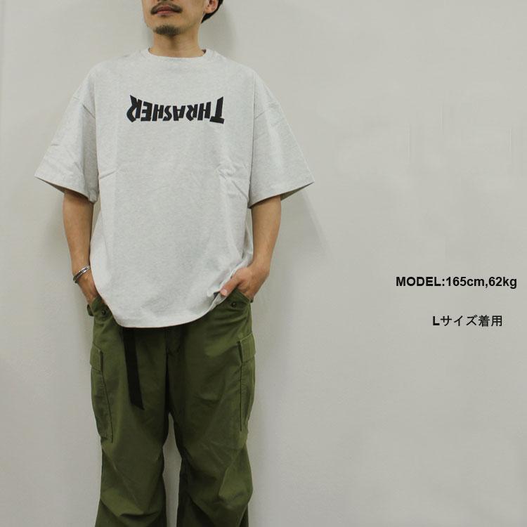 (取扱店限定）スラッシャー Tシャツ THRASHER UPSIDE DOWN LOGO BIG SILHOUETTE S/S T-SHIRTS TEE ビッグシルエット オーバーサイズ メンズ レディース｜rifflepage｜05