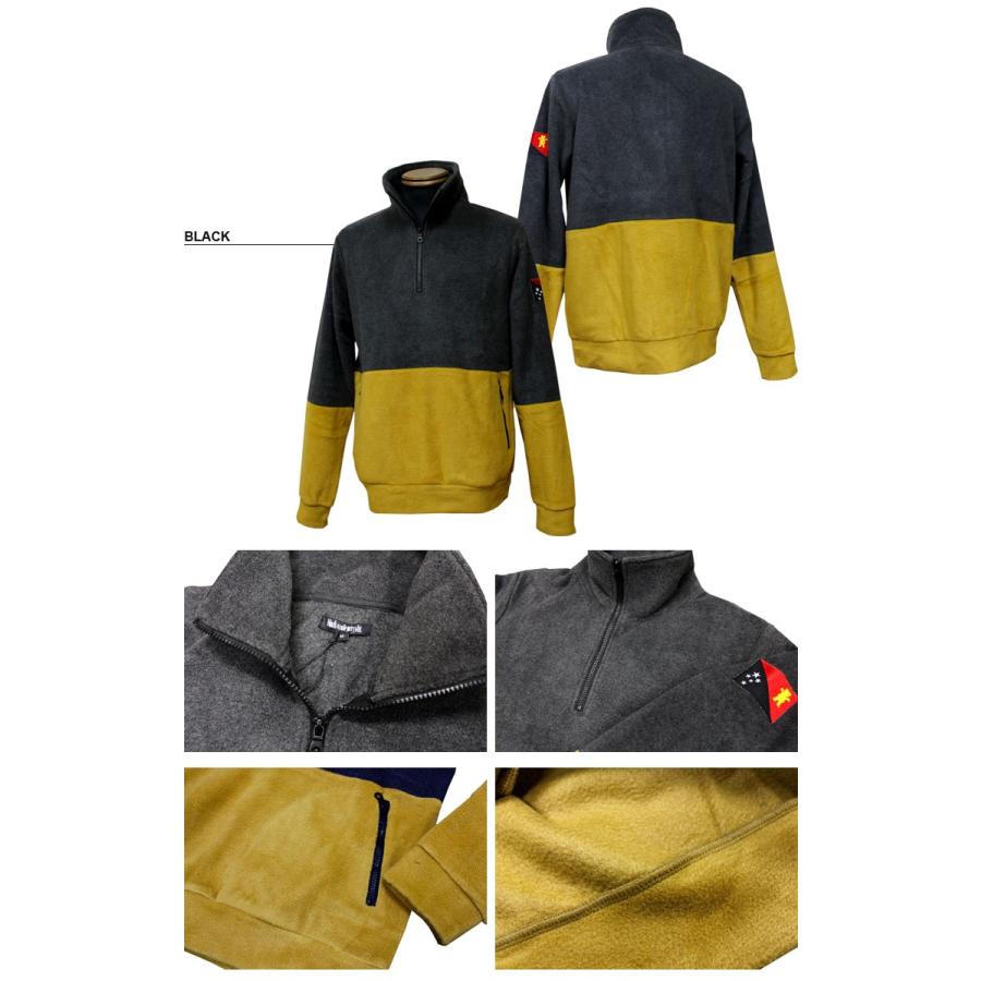 グリズリー GRIZZLY フリースプルオーバー BLACK SCALE BLVCK HALF ZIP