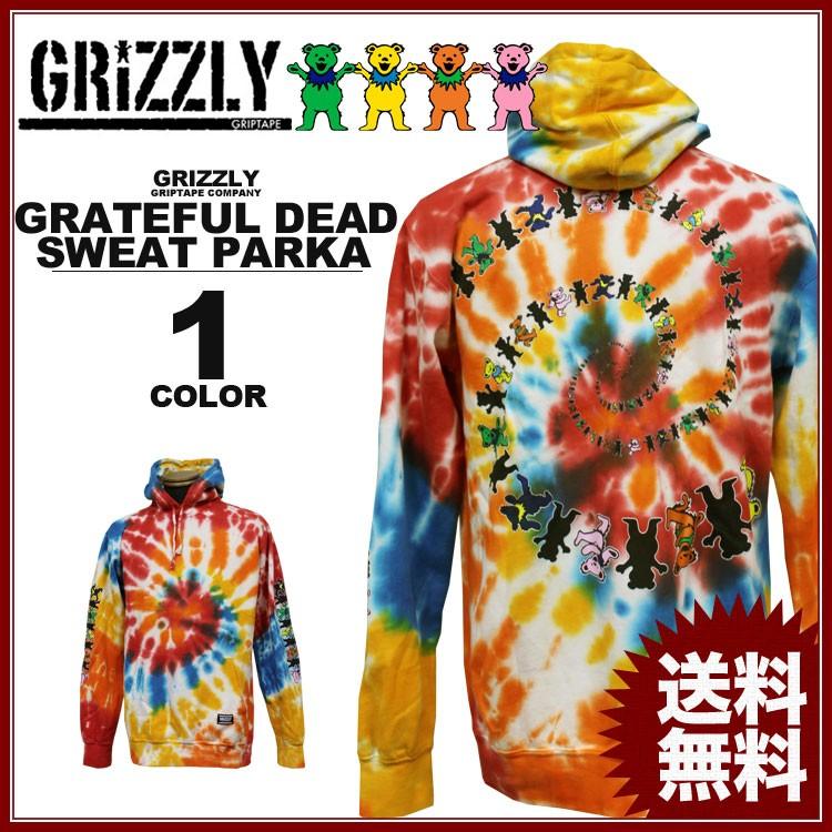 SALE グリズリー GRIZZLY / GRATEFUL DEAD HAVE A NICE TRIP SWEAT PARKA グレイトフルデッドコラボ スエットパーカ フーディ パーカー タイダイ染め｜rifflepage