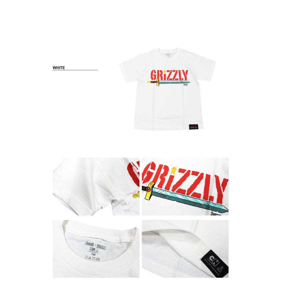 グリズリー GRIZZLY キッズTシャツ ADVENTURE TIME Grizzly Time S/S KIDS T-SHIRTS アドベンチャータイム 半袖 TEE ブラック 黒 ホワイト 白 ジュニア ユース｜rifflepage｜02