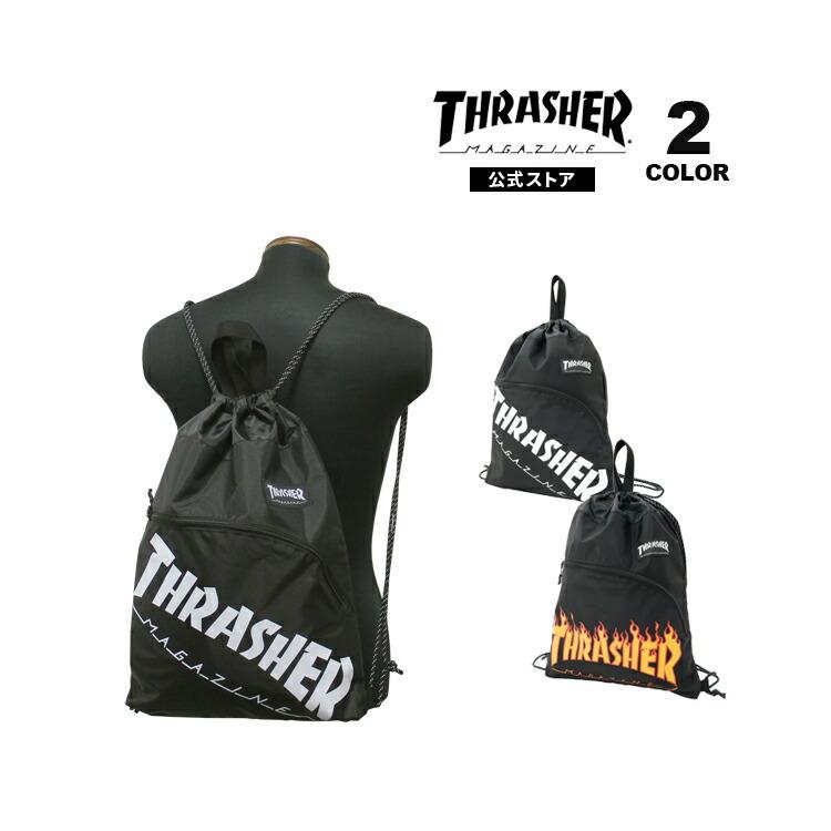 THRASHER（スラッシャー） ナップサック THRASHER LOGO KNAPSACK 4L