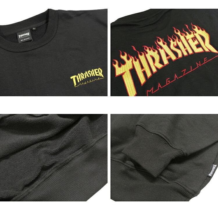 THRASHER スラッシャー トレーナー Flame Logo emb CREW SWEAT