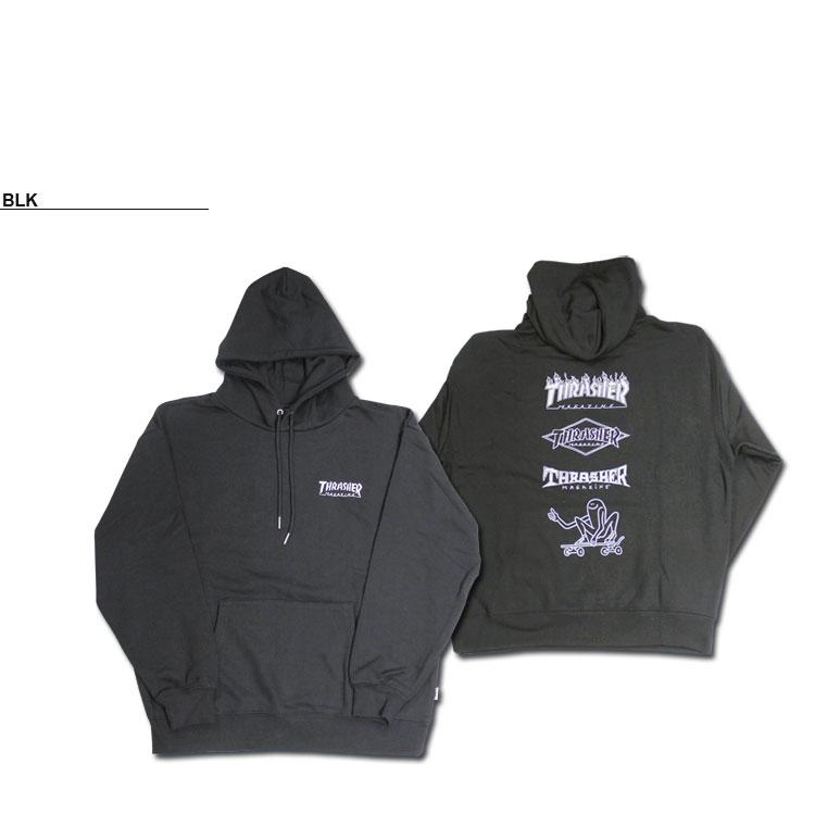 XL 新品 黒 スラッシャー プルオーバー パーカー THRASHER スラッシャー パーカー プルオーバー メンズ