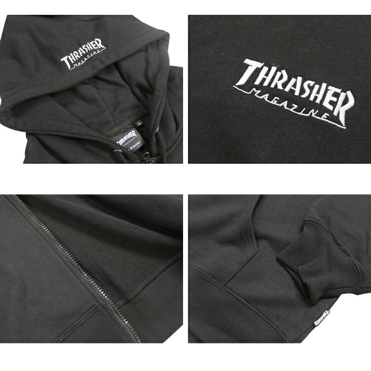 THRASHER（スラッシャー） パーカー THRASHER FULL ZIP HOODIE SWEAT