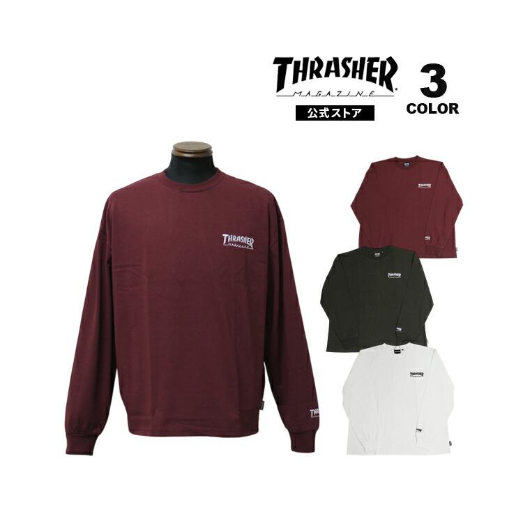 THRASHER スラッシャー Tシャツ ロンT LOGO emb L/S T-SHIRTS