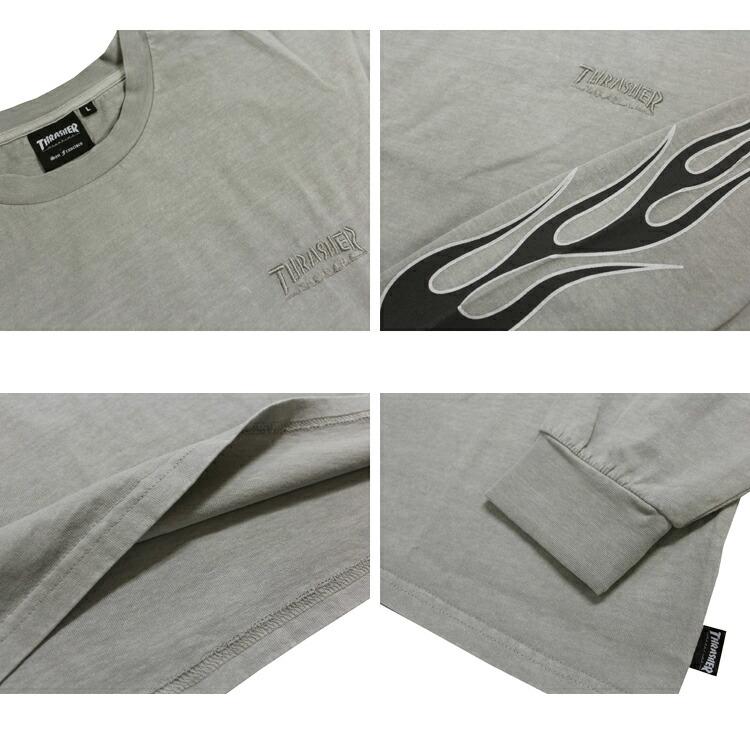THRASHER（スラッシャー） Tシャツ ロンT THRASHER Flame Pigment L/S