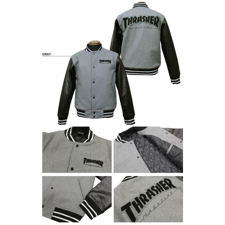 THRASHER ジャケット グレー/黒 THRASHER（スラッシャー） ブルゾン アウター 「THRASHER」ナイロン