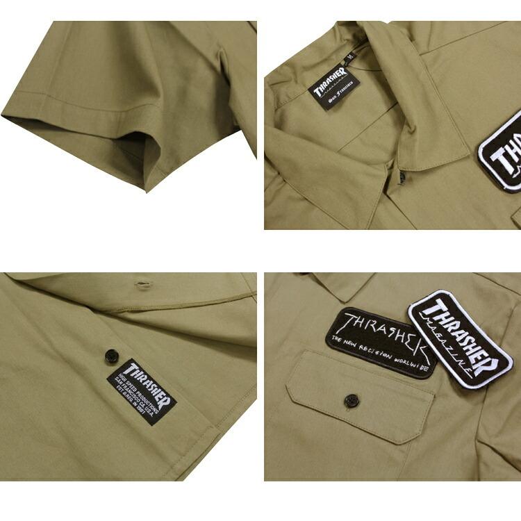 SALE アウトレット (公式） スラッシャー シャツ THRASHER MAG VELCRO PATCH S/S WORK SHIRTS 半袖シャツ ワークシャツ メンズ レディース ユニセックス 全2色｜rifflepage｜05