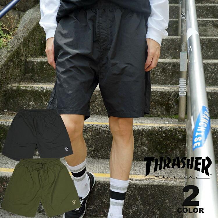 90's９０年代デッドストックTHRASHERスラッシャーカーゴショートパンツ THRASHER スラッシャー MAG SHORTS ナイロン ショートパンツ