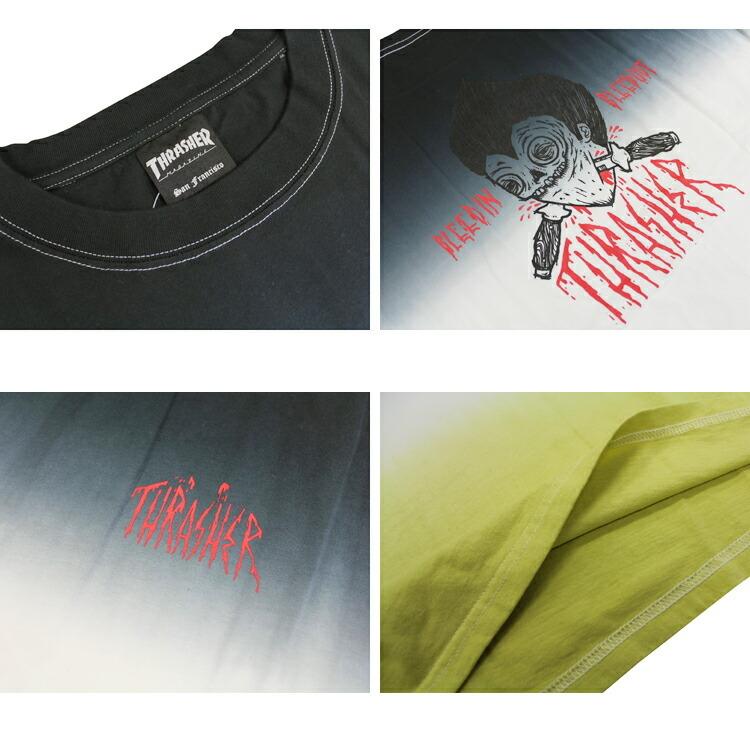 SALE (公式）スラッシャー Tシャツ THRASHER Bleed in Bleed SPACE DYE S/S T-SHIRTS プリントTEE 段染め プリント ビッグシルエット オーバーサイズ メンズ｜rifflepage｜05