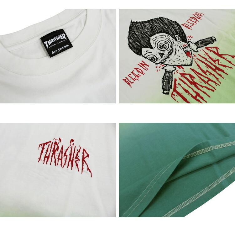 SALE (公式）スラッシャー Tシャツ THRASHER Bleed in Bleed SPACE DYE S/S T-SHIRTS プリントTEE 段染め プリント ビッグシルエット オーバーサイズ メンズ｜rifflepage｜07