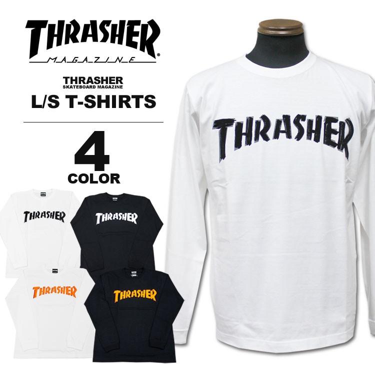 スラッシャー THRASHER ロンT FLOCKY ON SILK MAG LOGO L/S T-SHIRTS ロングTシャツ メンズ レディース 全4色 S-XL｜rifflepage