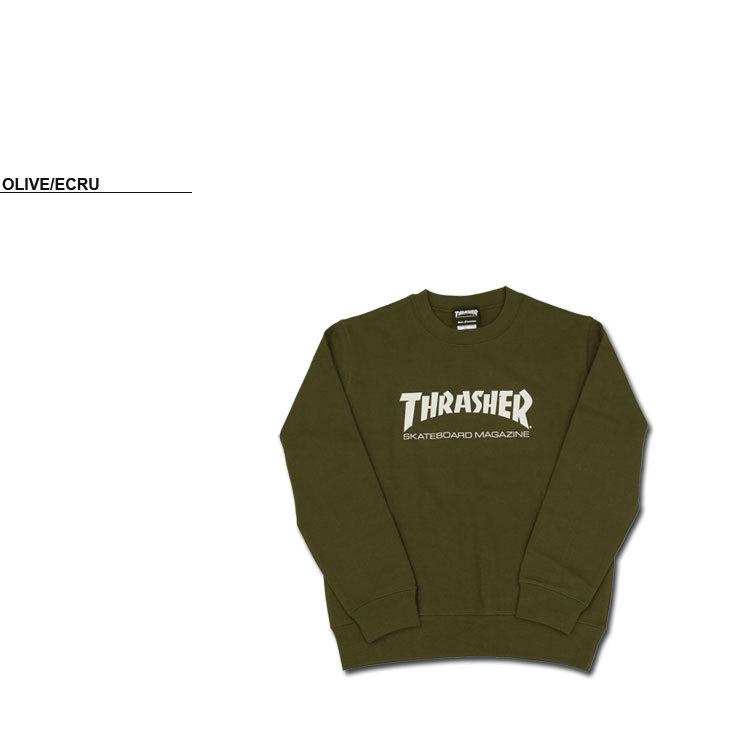 (公式） スラッシャー 子供服 トレーナー THRASHER MAG LOGO YOUTH CREW SWEAT クルー スウェット マグロゴ キッズ ユース ジュニア 裏毛スウェット 裏パイル｜rifflepage｜02