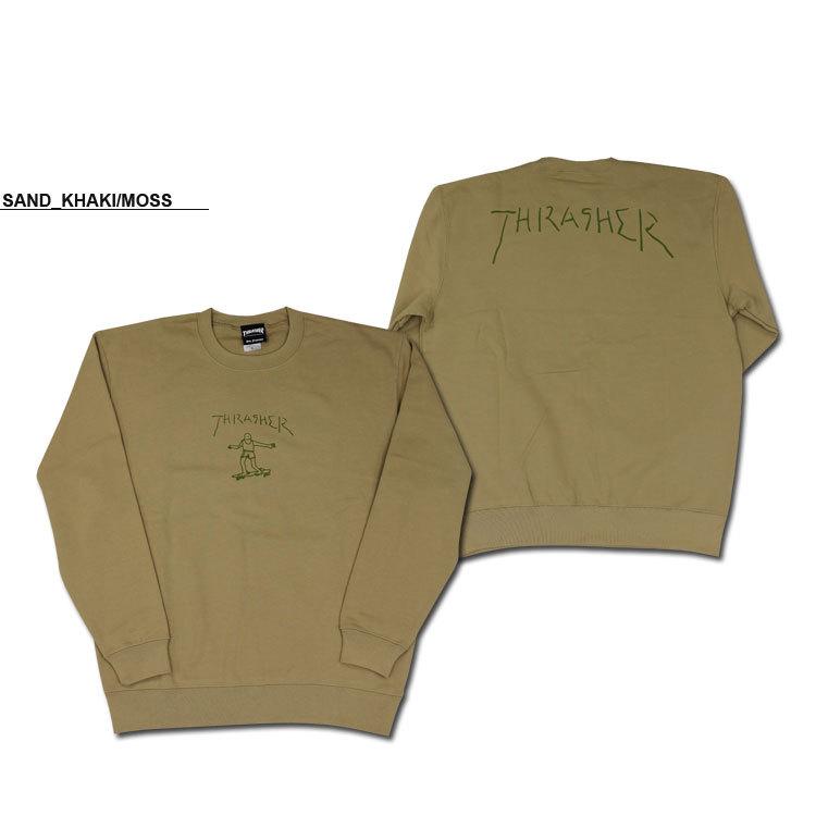 (公式） スラッシャー トレーナー THRASHER GONZ CREW SWEAT クルー スウェット マークゴンザレス ゴンズ メンズ レディース ユニセックス 裏毛 全3色 S-XXL｜rifflepage｜06