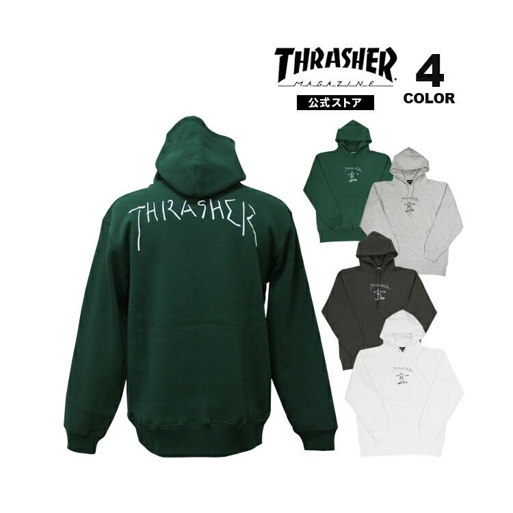 スラッシャー パーカー THRASHER スウェット プルオーバー フーディ パーカ メンズ レディース ユニセックス 裏起毛 スエット GONZ ART HOODIE SWEAT PARKA｜rifflepage｜02