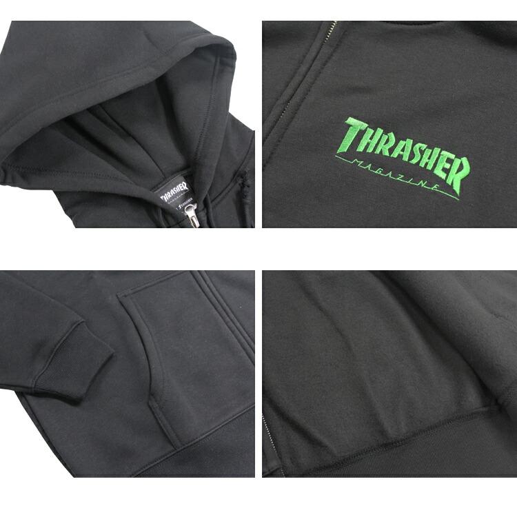 THRASHER スラッシャー ジップ パーカー HOMETOWN ZIP HOODIE