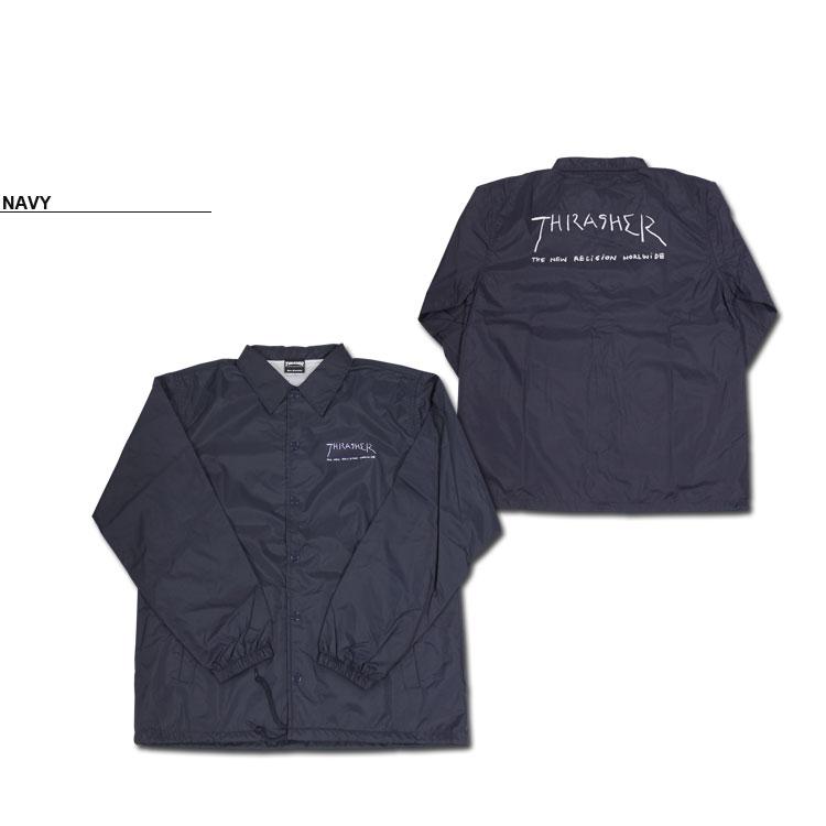 THRASHER スラッシャー　ネイビー コーチジャケット　L 美品 THRASHER スラッシャー ネイビー コーチジャケット L 美品 楽天