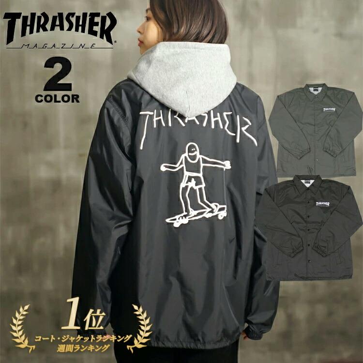 (直営店限定） スラッシャー コーチジャケット THRASHER メンズ レディース ナイロン Mark Gonzales マークゴンザレス ゴンズ  GONZ COACH JACKET 全2色 : th8928c3 : RIFFLE PAGE - 通販 - Yahoo!ショッピング