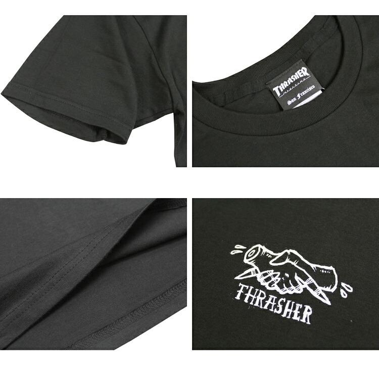 SALE アウトレット (直営店限定）(公式）スラッシャー Tシャツ THRASHER Handshake S/S T-SHIRTS 半袖 TEE メンズ レディース 全3色 M-XL｜rifflepage｜05