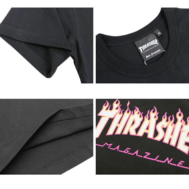 SALE (公式）スラッシャー Tシャツ 子供服 THRASHER FLAME PINK OUTLINE YOUTH S/S T-SHIRTS 半袖Tシャツ キッズ KIDS TEE ユース ジュニア 全2色 130-150｜rifflepage｜05